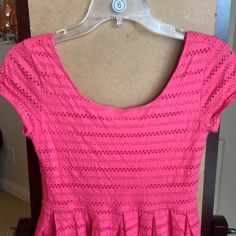 Jrs M SO coral eyelet dress Juniors